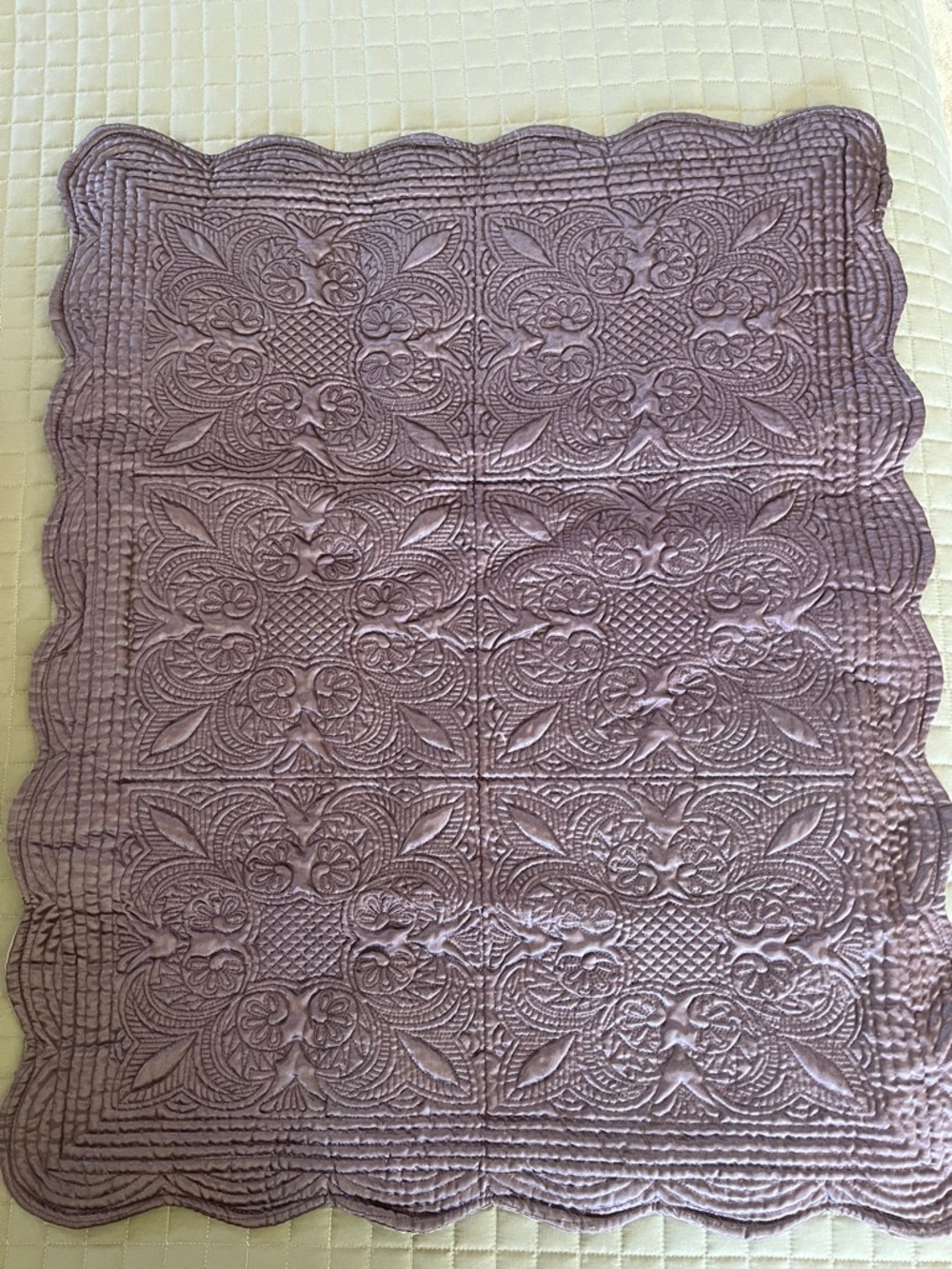 Lavender Quilted Decorative pillow cover (1) sham